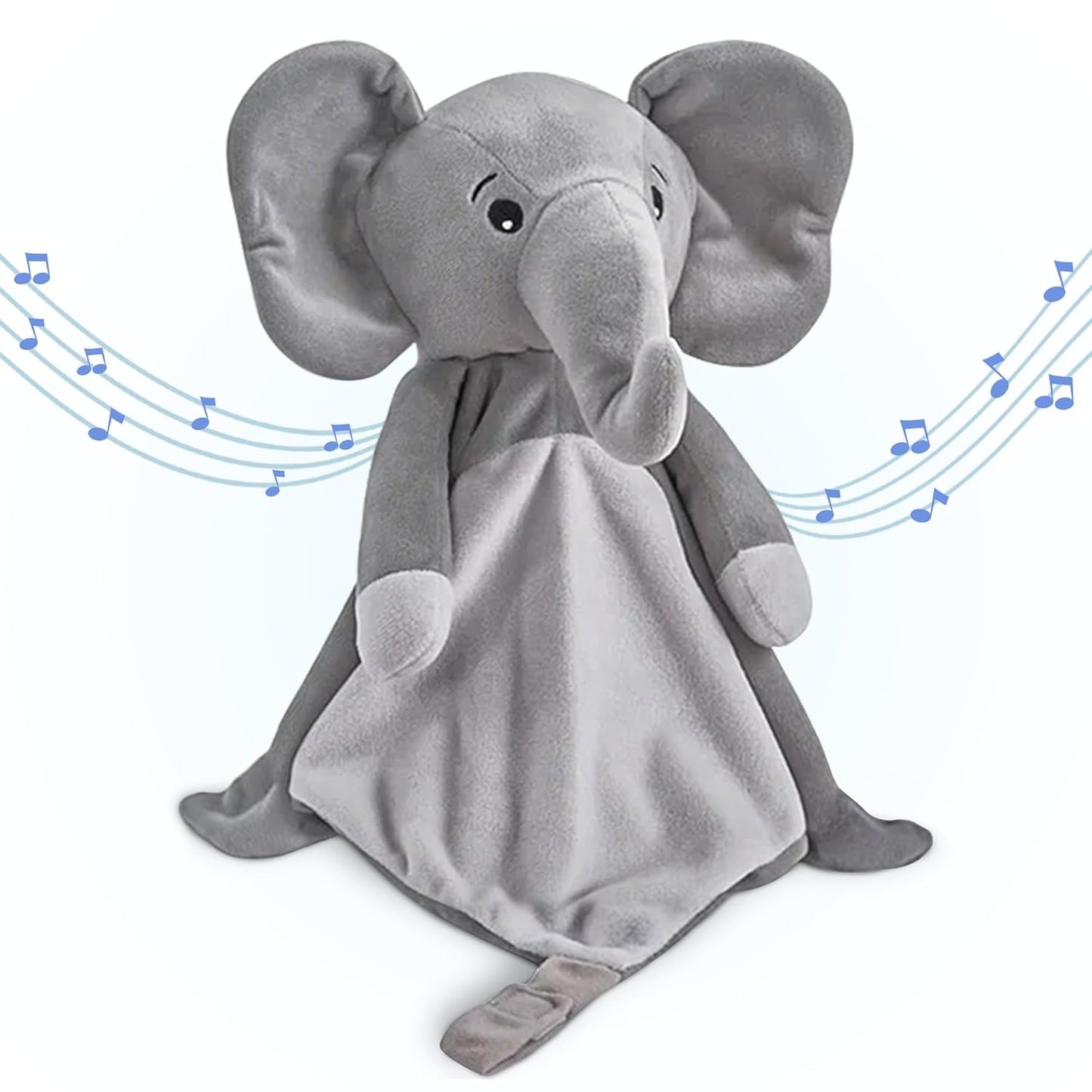 Love By Emi 4 in 1 Baby Lullaby Sleep Soother Toy - Stuffed Animal Sound Machine & Pacifier Holder | Heartbeat White Noise & Music | Plush White Tiger Lovey Sleep Aid Security Blanket (0-3 Years)