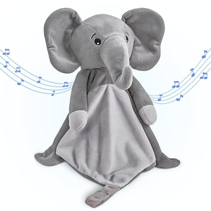 Love By Emi 4 in 1 Baby Lullaby Sleep Soother Toy - Stuffed Animal Sound Machine & Pacifier Holder | Heartbeat White Noise & Music | Plush White Tiger Lovey Sleep Aid Security Blanket (0-3 Years)
