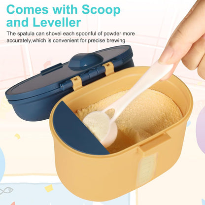 Accmor Baby Formula Dispense On The Go, Portable Milk Powder Formula Dispenser with Scoop,Formula Containers for Travel Hold 8.5oz/240g Formula,Green