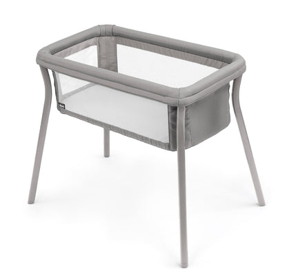 Chicco LullaGo Anywhere SE Portable Bassinet, Lightweight, Space-Saving with Waterproof Mattress and Fitted Sheet, Travel Bassinet for Baby, Clay/Grey