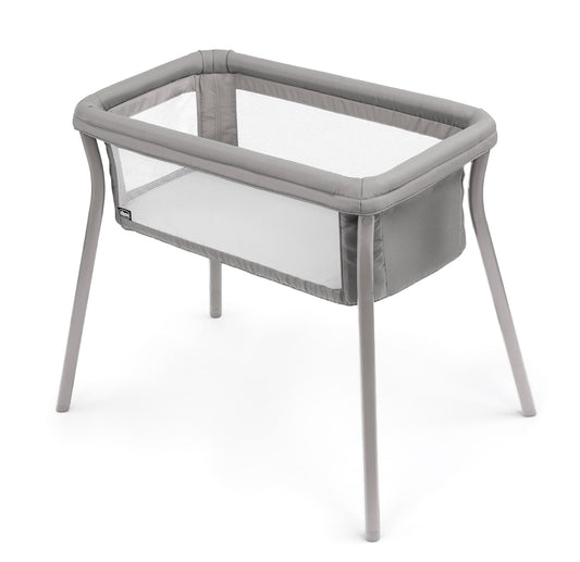 Chicco LullaGo Anywhere SE Portable Bassinet, Lightweight, Space-Saving with Waterproof Mattress and Fitted Sheet, Travel Bassinet for Baby, Clay/Grey