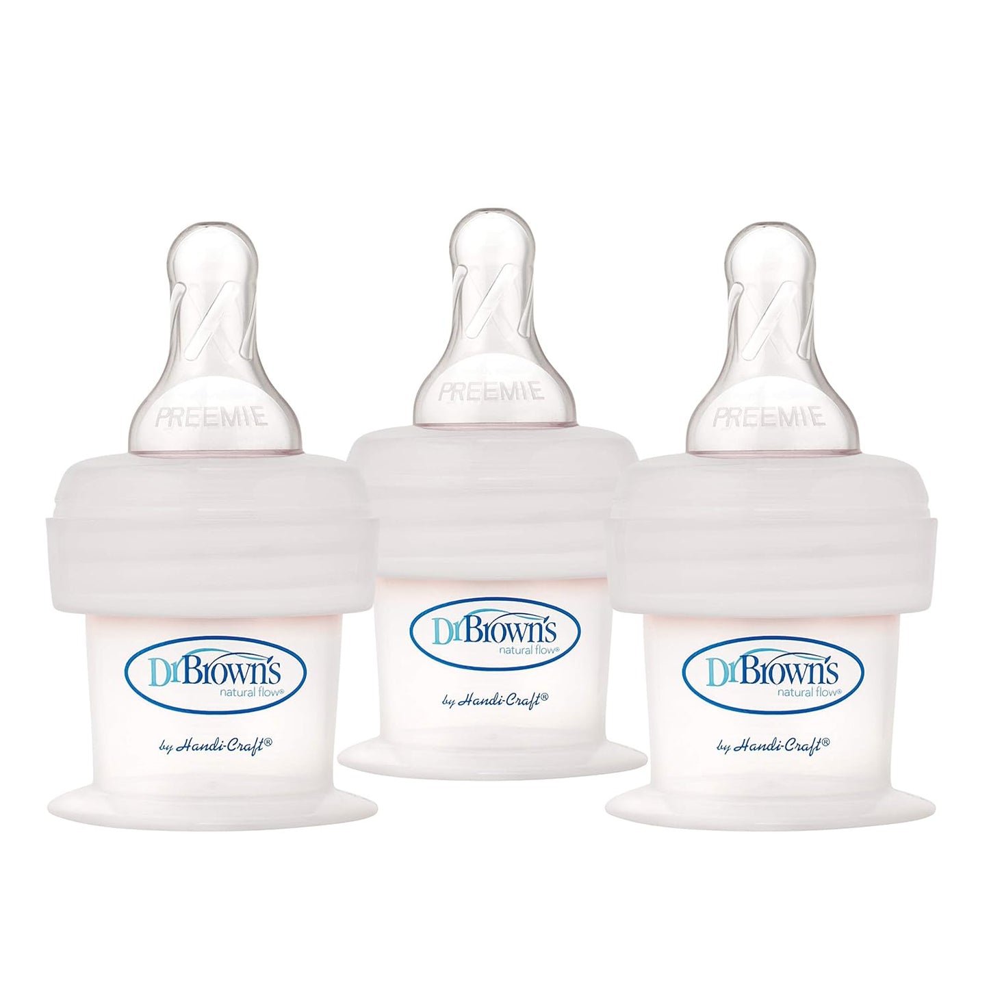 Dr. Brown's Accufeed 60 Bottle with Preemie Flow and Level T Nipples, 2 oz/60 mL, BPA-Free, 0m+, 3-Count