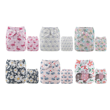 ALVABABY 12pcs Microfiber Inserts,Soft Cloth Diaper Liner,3-Layer Absorbent Inserts,Reusable for Baby Cloth Diapers 12T