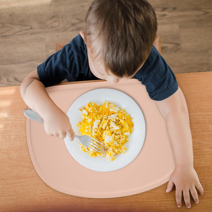 Cuddle Campus Set of 3 Silicone Placemats with Raised Edges for Kids,Toddlers,Babies, Non-Slip Dinning Table Mat, Baby Eating Mat, Food Mat Set 2