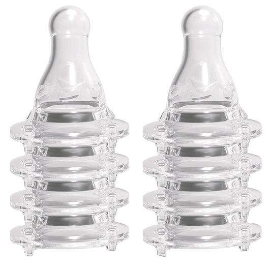 Avima Baby Anti Colic Nipples for Standard Neck Bottles, Silicone Breast Like Nipples - 3 to 6+ Months, Medium Flow, Level 2 (Pack of 6)