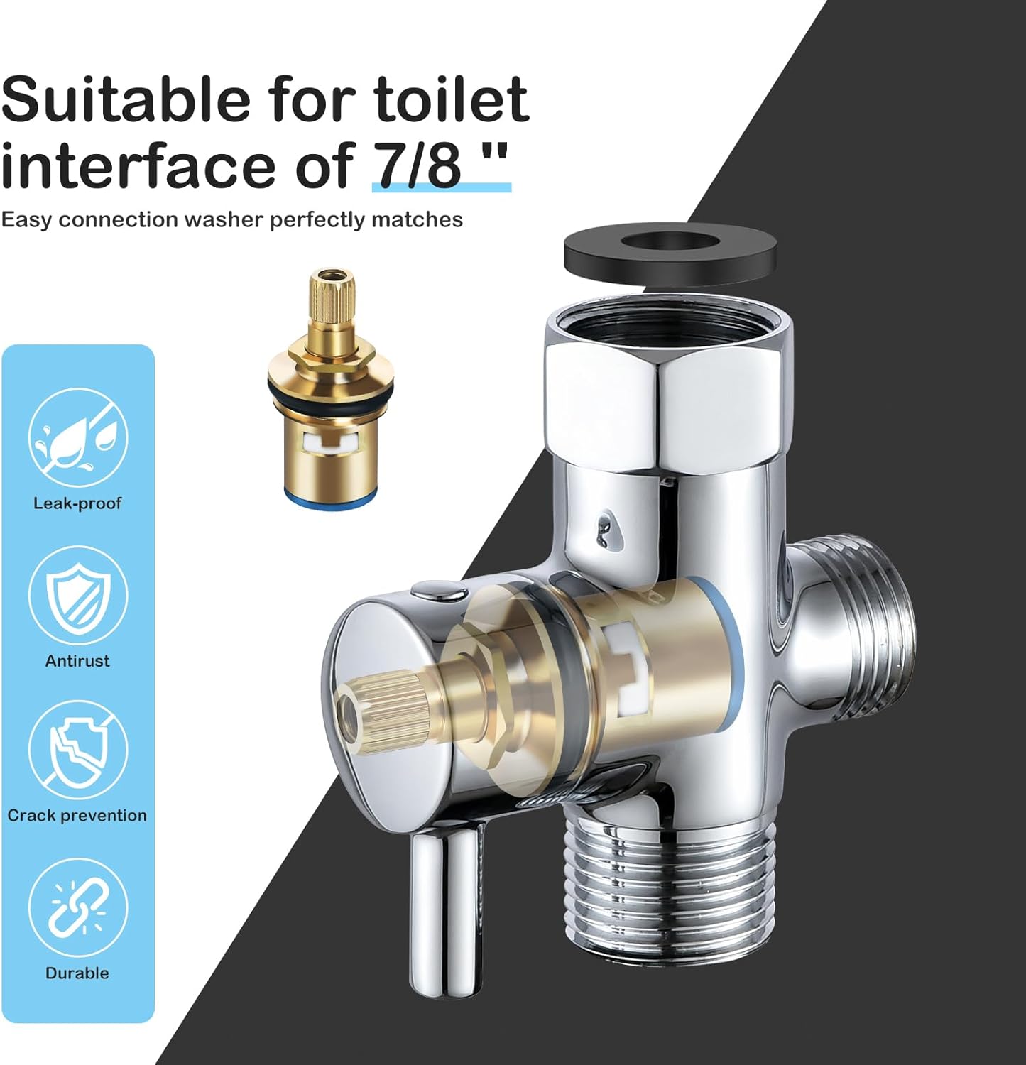 Handheld Bidet Sprayer for Toilet Kit Cleaning Assistant Jet Spray Bidet attachment for Toilet Adjustable Water Pressure Easy Control One Button to Shut-off Water