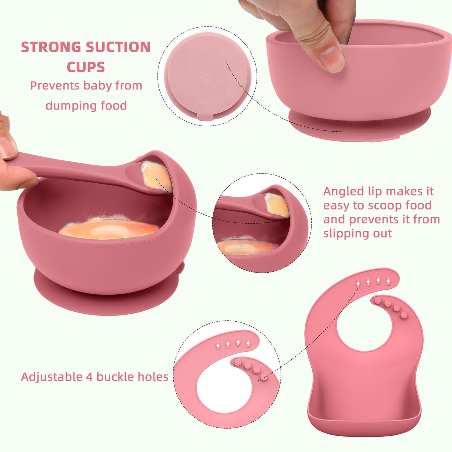 16 Pack Silicone Baby Feeding Set, BPA-Free Baby LED Weaning Supplies, Include Suction Plates, Baby Bowls, Silicone Fork & Spoon, and More, First Stage Baby Food Eating Utensils - 6+ Months(Blue, 16)