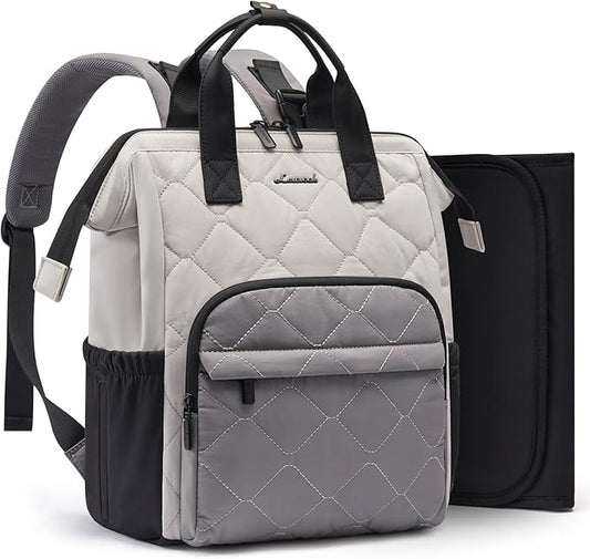 LOVEVOOK Small Diaper Bag Backpack, Mini Baby Bag for Girl Boy with Changing Pad, Diaper Backpack for Mom Dad with Stroller Buckles
