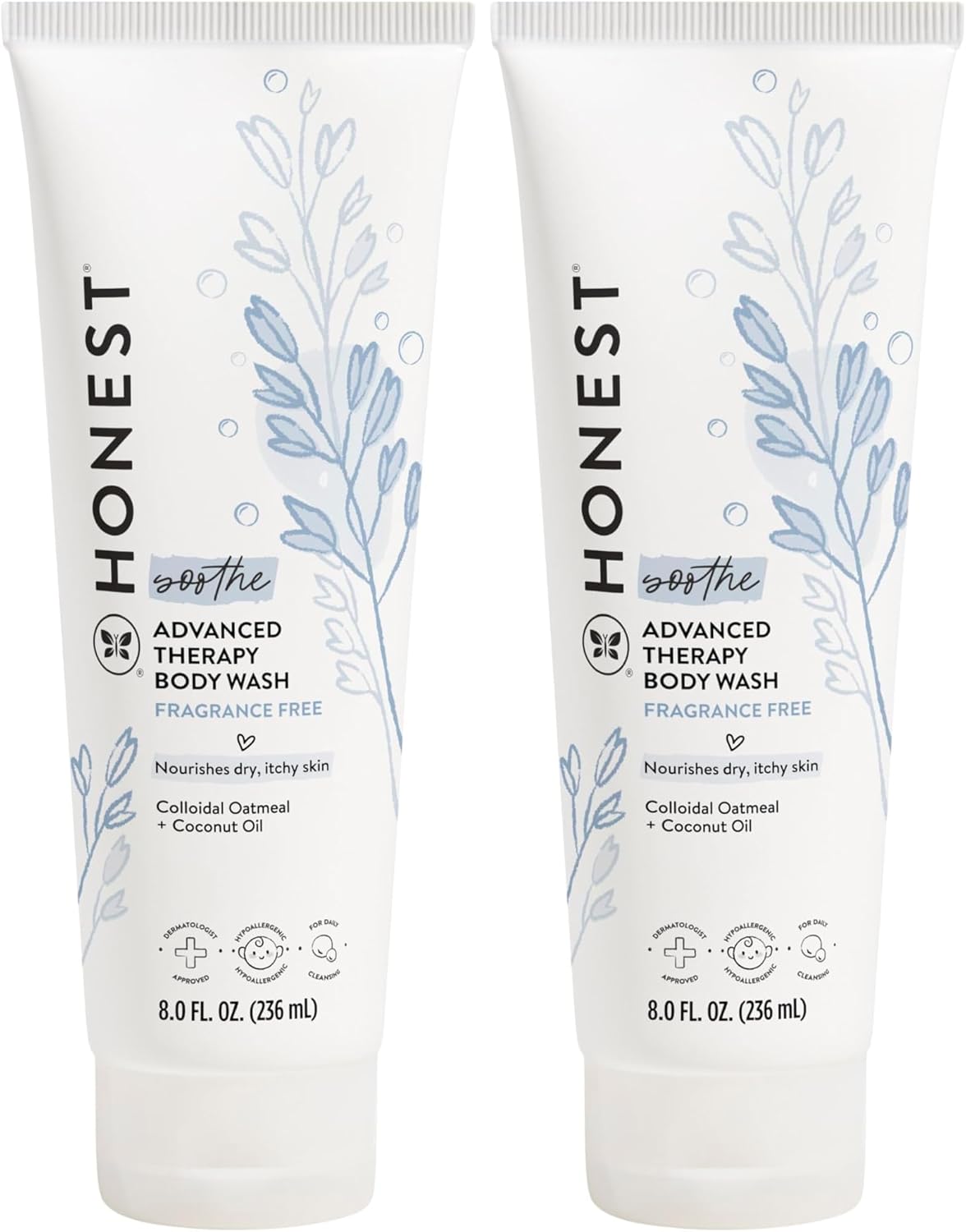 The Honest Company Eczema Soothing Therapy Cream and Skin Protectant, Naturally Derived, Gentle for Baby, Prebiotics Colloidal Oatmeal, 7 oz