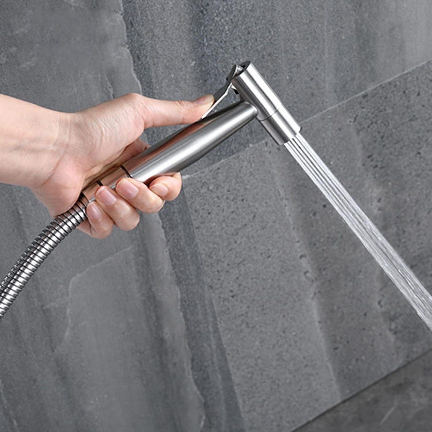 2 Pieces Bidet Toilet Sprayer Head Stainless Steel Handheld Bidet Sprayer Cloth Bathroom Diaper Spray for Kitchen and Toilet Cleaning