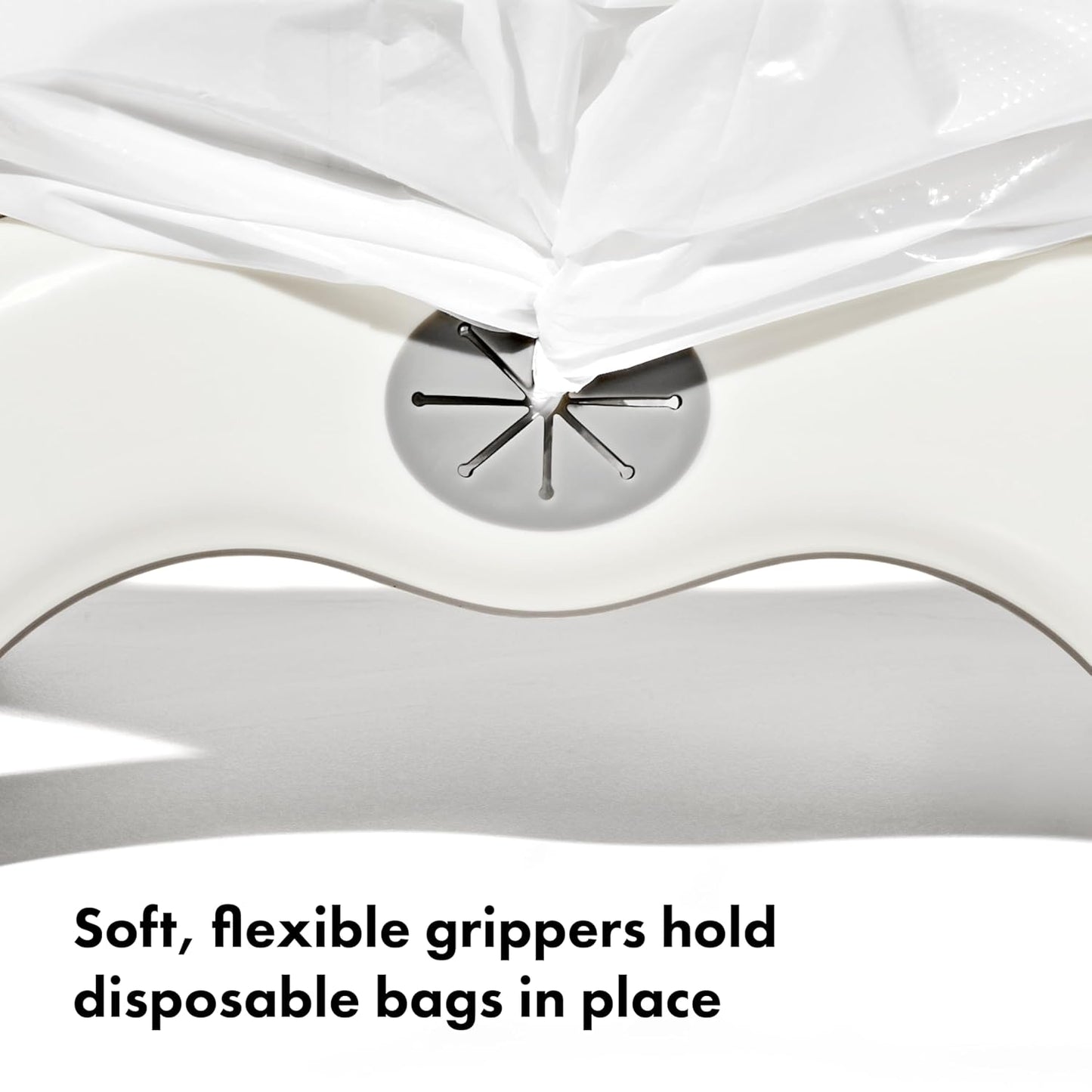 OXO Tot 2-in-1 Go Potty with Travel Bag | for Potty Emergencies at Home or on the go | Portable Toilet Training | Opens Quickly for Emergencies | for standalone use or on Grown-up Toilets