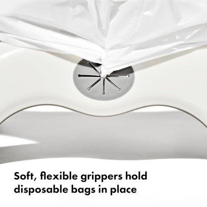 OXO Tot 2-in-1 Go Potty with Travel Bag | for Potty Emergencies at Home or on the go | Portable Toilet Training | Opens Quickly for Emergencies | for standalone use or on Grown-up Toilets