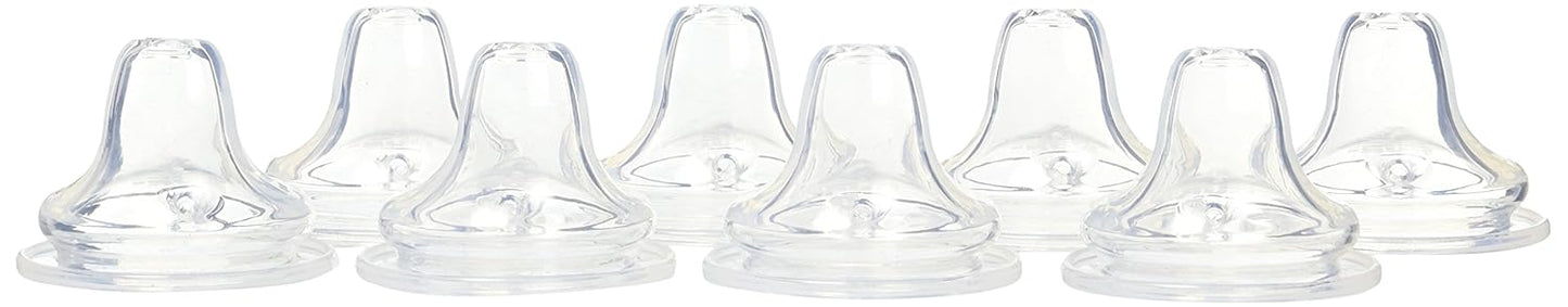 8 Pack Nuk Clear Silicone Replacement Spouts