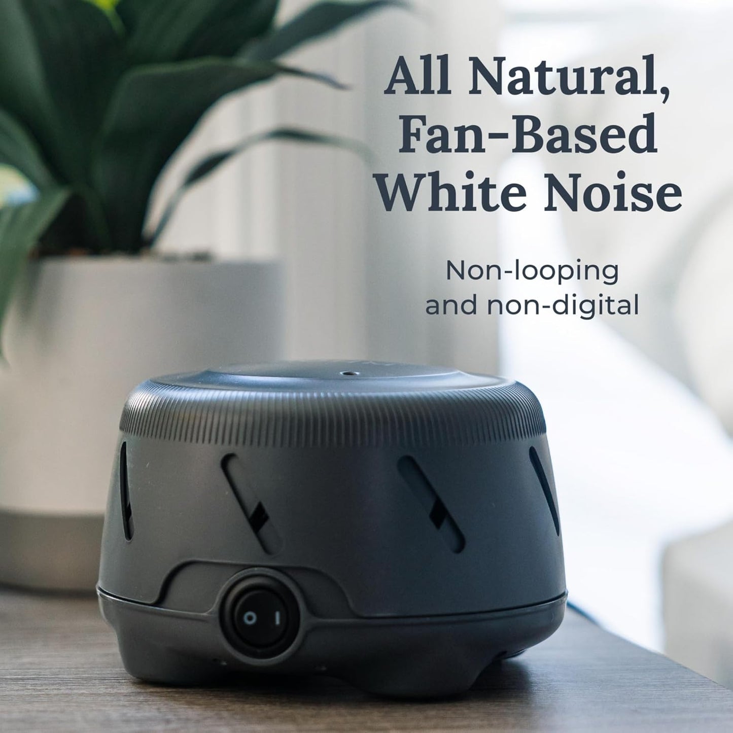 Yogasleep Dohm UNO White Noise Sound Machine (White) With Real Fan Inside for Non-Looping White Noise, For Travel, Office Privacy, Meditation, Sleep Aid For Adults & Baby, Registry Gift