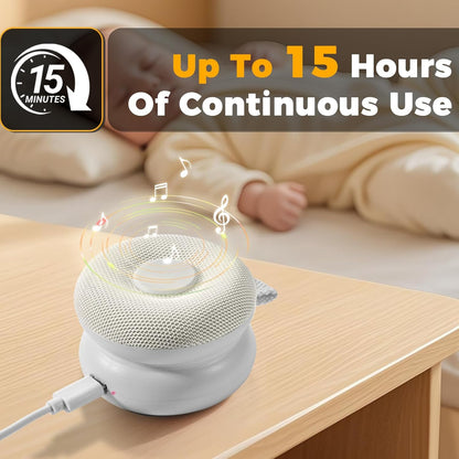 Portable Sound Machine - White Noise Sound Machine for Baby, Travel Donut Sound Machine for Sleep, 15 Soothing Sounds & 7 Colors Night Light, Breathing, Baby Shusher, Registry Gift, Pink