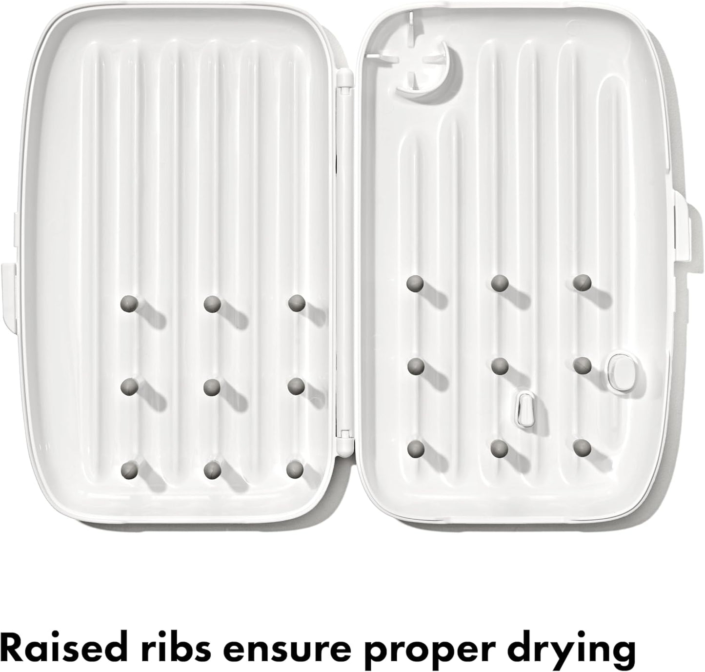 OXO Tot Travel Size Drying Rack with Bottle Brush- Gray