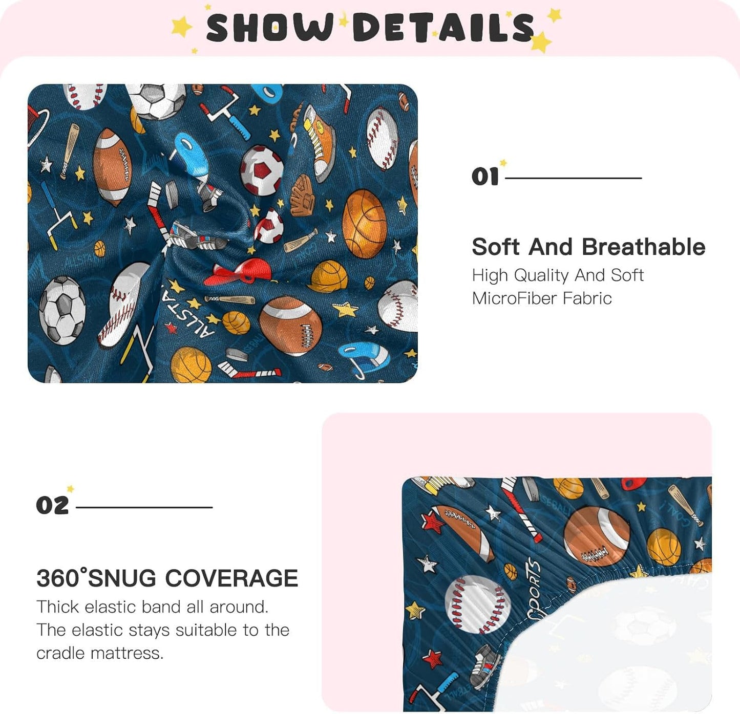 Baby Crib Sheet Cute Goose Flowers Crib Mattress for Boys and Girls Playard Sheet Soft Breathable Fitted Baby Mattress Cover 52x28in