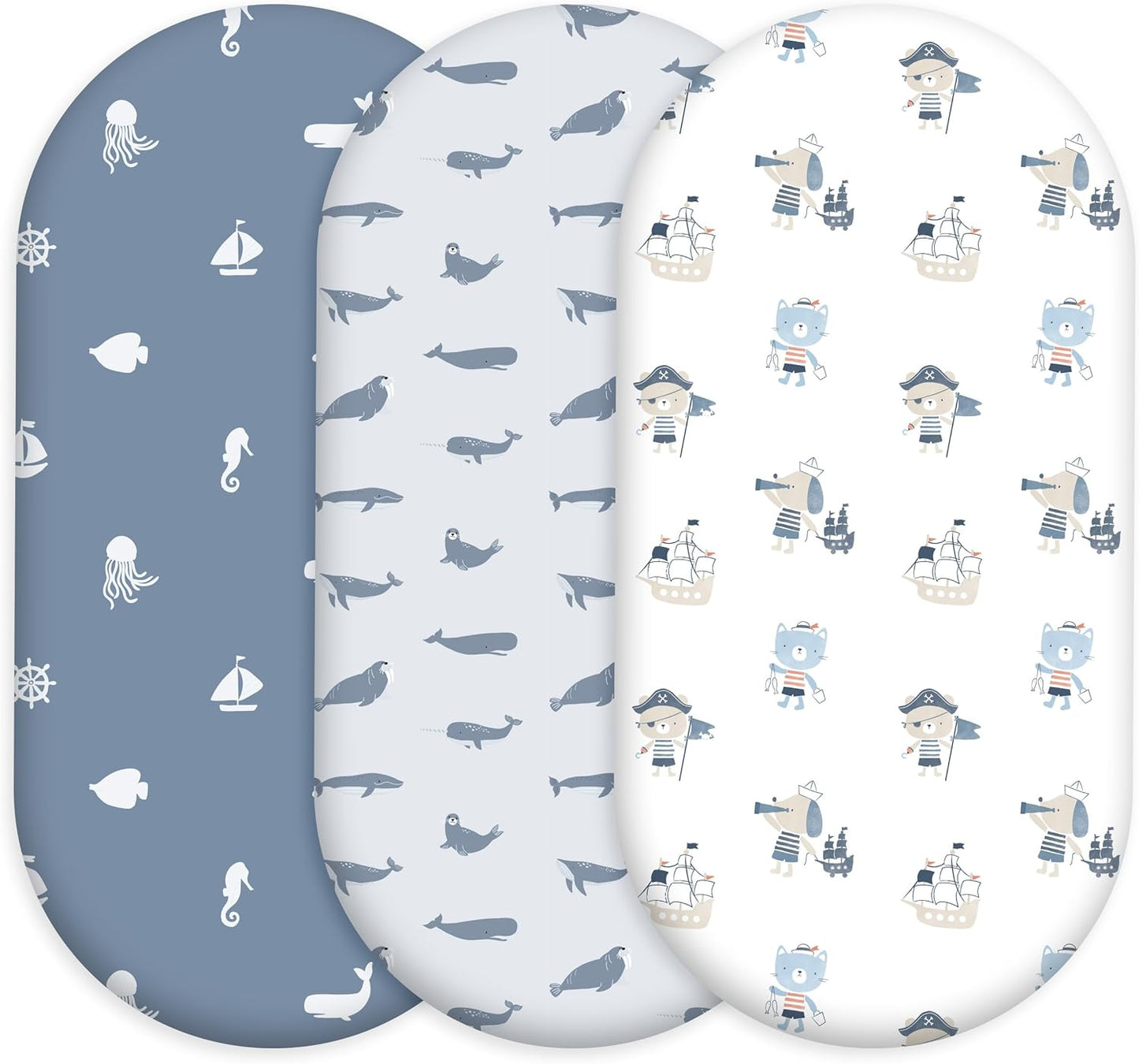 Bedside Sleeper Bassinet Fitted Sheets 20 x 33, 3 Pack Baby Delight Beside Me Dreamer,Babybond,Jimglo,koola,cowiewie,fodoss, Dream On Me Baby Square Bassinet, Pink Animal
