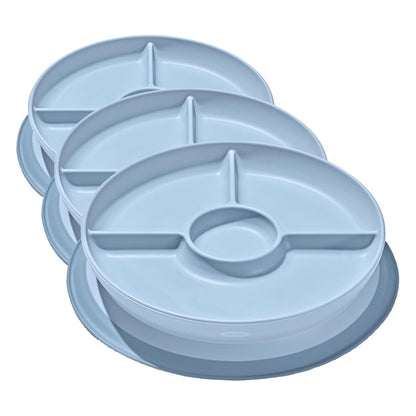 OXO Tot Stick and Stay Suction Divided Plate - Opal