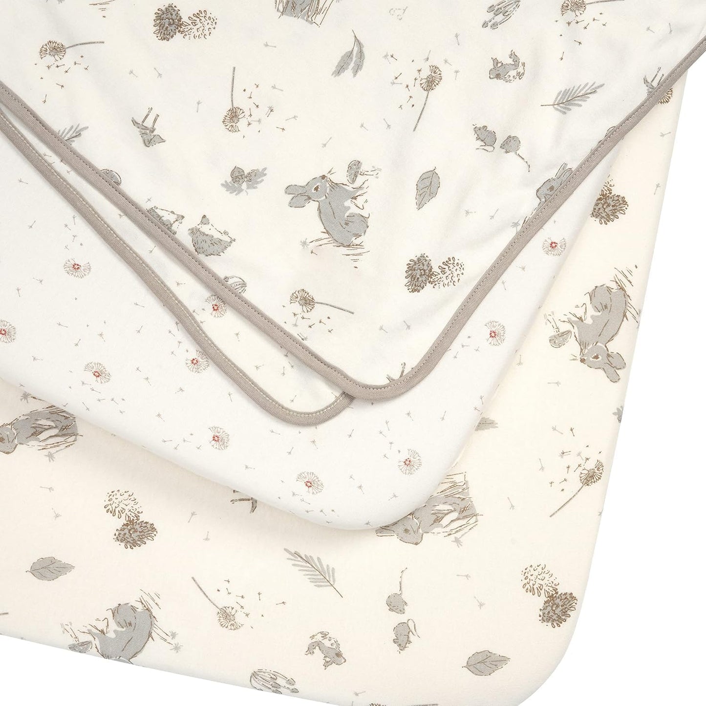 Tutti Bambini Premium Bassinet Sheets (2 Pack) - Soft & Breathable Bamboo Jersey, Double-Strength Bedside Sleeper Sheets, Fits Mattresses from 20.8 x 31.5 in to 23.6 x 35.4 in (Our Planet)