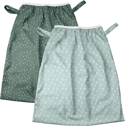 Mama Koala 3.0 Baby Cloth Diapers with 6 Inserts Bundle, with 2 Pack Reusable and Washable Waterproof Pail Liners