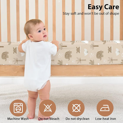 Baby Mini Crib Sheets Girl, Portable 38”x26” Pack and Play Sheets Fitted for Playard and Pack N Play Mattress, 3-Pack Soft Microfiber Pink Rainbow