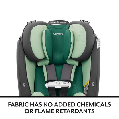 Evenflo Revolve360 Slim 2-in-1 Rotating Car Seat with Green & Gentle Fabric (Travertine)