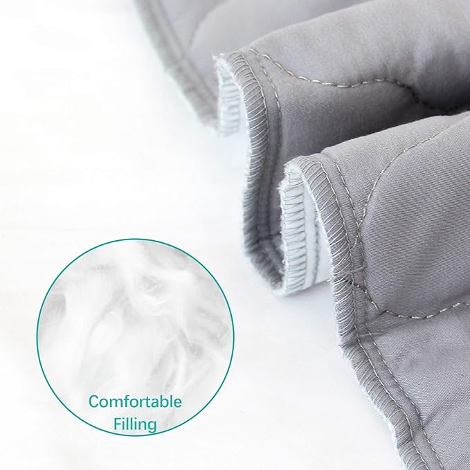 Waterproof Crib Mattress Protector Pad 28" x 52",Non-Slip & Absorbent Mattress Pad for Baby Standard Crib/Bed, Quilted Machine Washable Grey