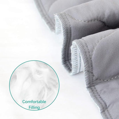 Waterproof Crib Mattress Protector Pad 28" x 52",Non-Slip & Absorbent Mattress Pad for Baby Standard Crib/Bed, Quilted Machine Washable Grey