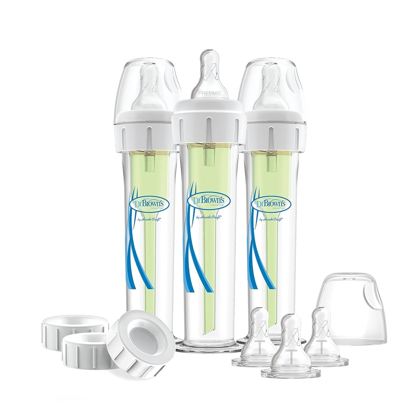 Dr. Brown's Accufeed 60 Bottle with Preemie Flow and Level T Nipples, 2 oz/60 mL, BPA-Free, 0m+, 3-Count
