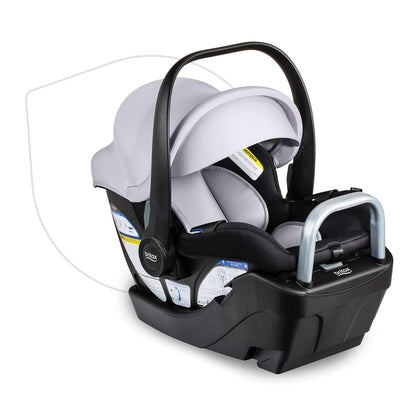 Britax Willow SC Infant Car Seat, Rear Facing Car Seat with Alpine Base, ClickTight Technology, RightSize System, Pindot Stone