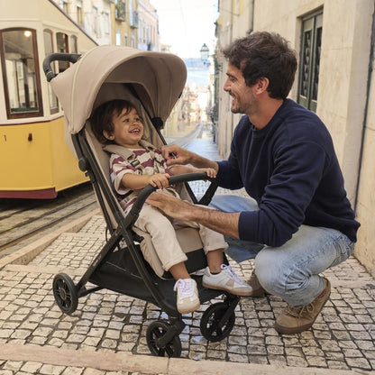 Inglesina Quid³ Lightweight Compact Travel Stroller for Baby & Toddler 0-55 lbs – One-Hand Fold, Reclining Seat, Airline Approved, Car Seat Compatible, UPF 50+ Canopy – Cosmic Black