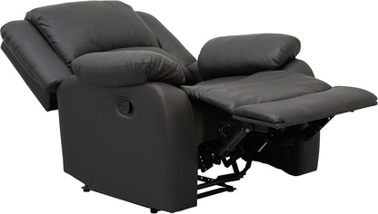 Lexicon Manual Glider Recliner Sofa Chair, Home Theater Seating, Wall Hugger Manual Reclining Nursery Chair for Bedroom/Living Room/Office/Apartment, Grey Chenille