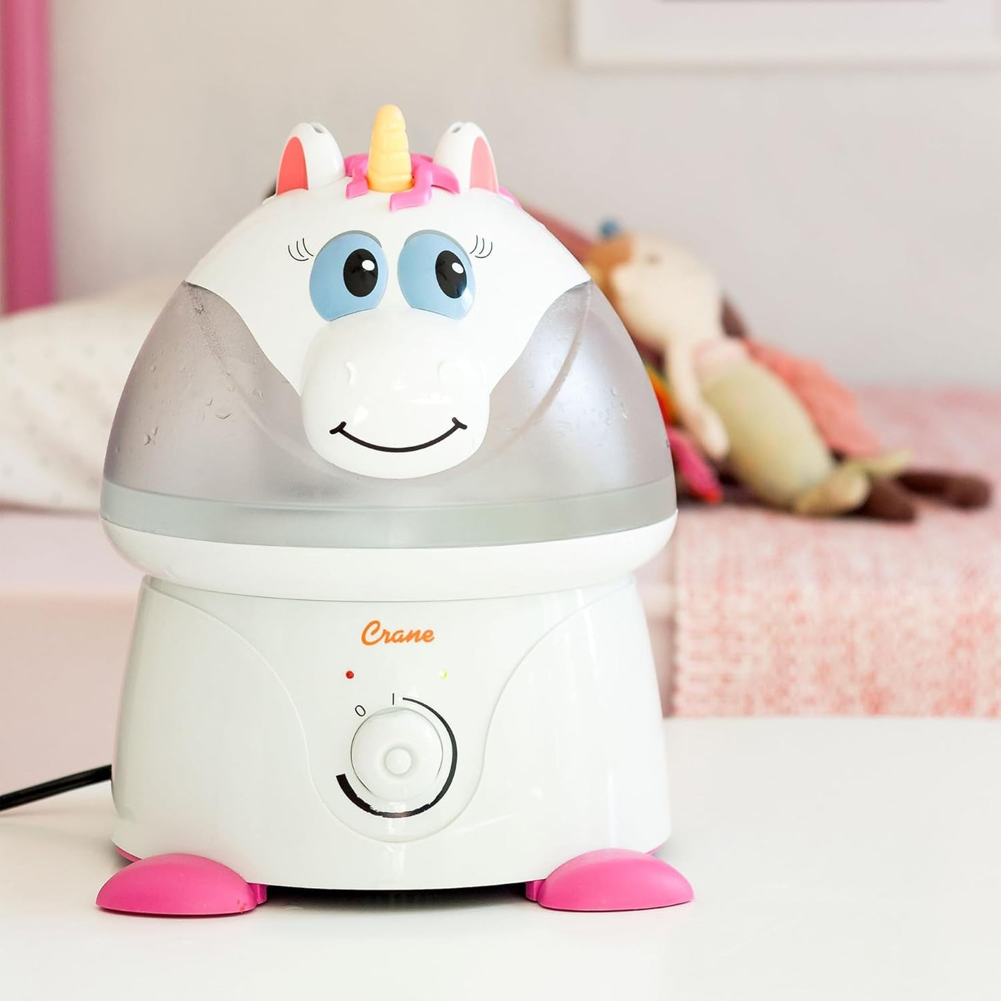 Crane Cute Animal Humidifier for Kids Bedroom and Nursery, Ultrasonic Cool Mist, 1 Gallon, Auto Shut Off, Cool Mist Humidifier
