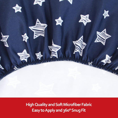 Pack and Play Sheets, 2 Pack Mini Crib Sheets, Stretchy Playard Fitted Sheet, Compatible with Graco Pack n Play, Soft and Breathable Material, Planet & Flower