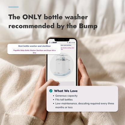 Papablic Bottle Washer Pro, Bottle Washer & Sterilizer & Dryer, 4-in-1 Sanitizer for Bottles, Pump Parts, C-Section& Baby Essentials - Quick & Clean with 60 Detergent Tablets