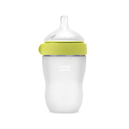 Comotomo Silicone Baby Bottle Gen 2 – 2026 Release (8oz) – Soft, Wide-Neck Bottle for Comfortable Feeding with Dual Anti Colic Vents (Includes Medium Flow Nipples), Yellow (Double Pack)