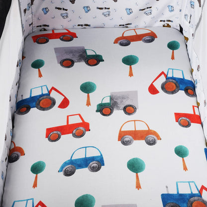Bassinet Sheet Set 2 Pack Snug Fitted Bedside Sleeper Bassinet Sheets, Stretchy Ultra Soft, Unisex Boy Girl, Light Blue & Dinosaur