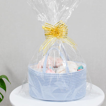 ABenkle Baby Diaper Caddy, Nursery Storage Bin and Car Organizer for Diapers and Baby Wipes, Cotton Rope Diaper Basket Caddy, Changing Table Diaper Storage Caddy