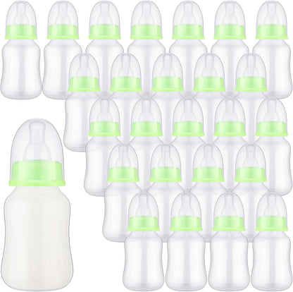 SiliFine 30 Pcs Baby Shower Favors Party Bottle Chug Game Mini Bottles Gift Sets for Gender Reveal Birthday Party Supplies Gift (Pink)