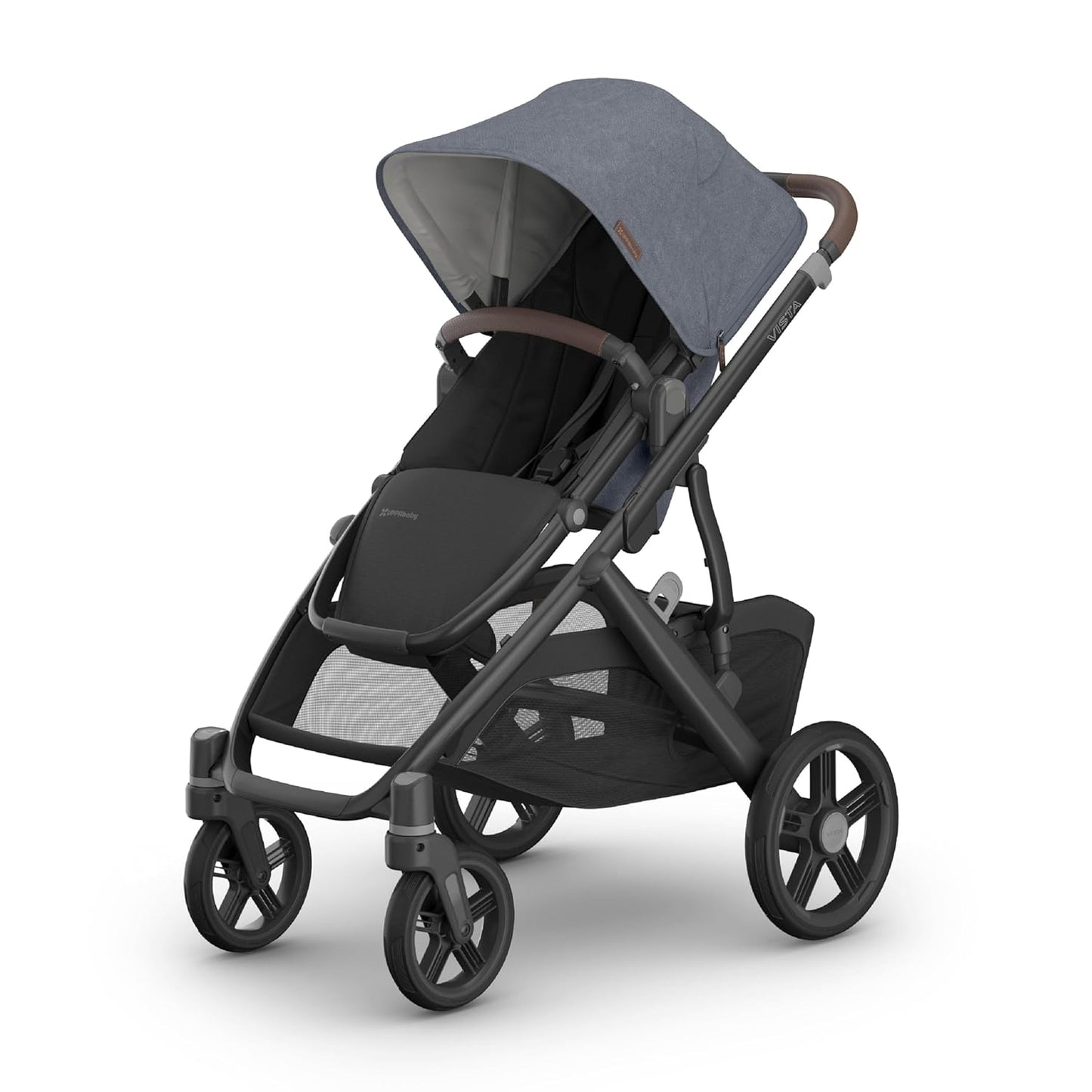UPPAbaby Vista V3 Convertible Single-to-Double Stroller for Baby & Toddler, 30+ Configurations, Car Seat Compatible, All-Wheel Suspension, XL Basket – Owen (Mocha Mélange/Carbon Frame)