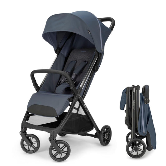 Inglesina Quid³ Lightweight Compact Travel Stroller for Baby & Toddler 0-55 lbs – One-Hand Fold, Reclining Seat, Airline Approved, Car Seat Compatible, UPF 50+ Canopy – Cosmic Black