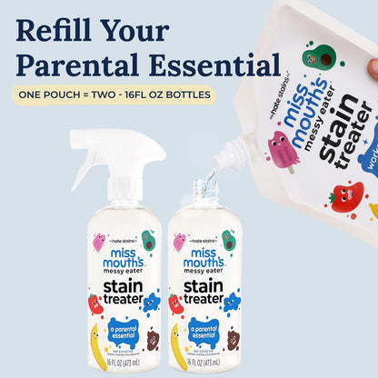 Miss Mouth's Messy Eater Stain Treater Spray - 4oz Stain Remover - Newborn & Baby Essentials - No Dry Cleaning Food, Grease, Coffee Off Laundry, Underwear, Fabric