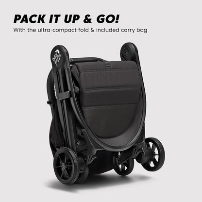 Baby Jogger City Tour 2 Carry-On Approved Travel Stroller, Ultra-Compact Baby Stroller, Lightweight, Easy Fold, Baby Travel Essential, Pitch Black