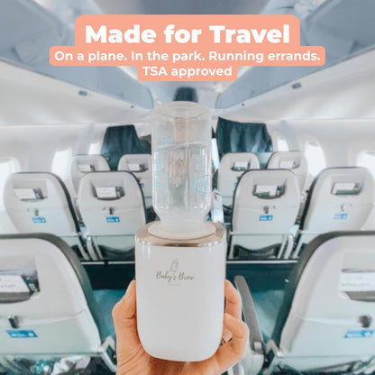 Baby's Brew Portable Bottle Warmer – Cordless Baby Bottle Warmer for Breastmilk & Formula, Rechargeable Travel Milk Warmer, Leak-Proof, Compact, Blue, Adapter Not Included