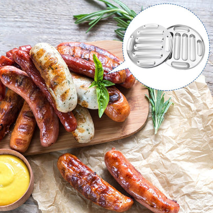 Hemobllo 8-Cavity Stainless Steel Hot Dog Mold 304 Food-Grade Non-Stick Bake & Steam Tray 10.2In for Family Breakfast, Party Snacks, Homemade Sausages