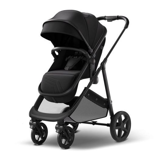 Mompush Baby Stroller, Convertible 2-in-1 with Bassinet Option, Infant Car Seat Compatible, Includes Adapter - Sturdy Full-Size Infant Stroller for Family Adventures