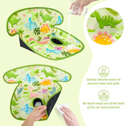 INFANZIA Dry Seat, Car Seat Protector Waterproof Carseat Liner Potty Training Toddlers, Baby and Infants, Piddle Pad for Carseats Strollers (Grey, 1 Pack