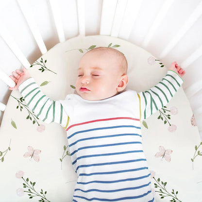 Bedside Sleeper Bassinet Fitted Sheets 20 x 33, 3 Pack Baby Delight Beside Me Dreamer,Babybond,Jimglo,koola,cowiewie,fodoss, Dream On Me Baby Square Bassinet, Pink Animal
