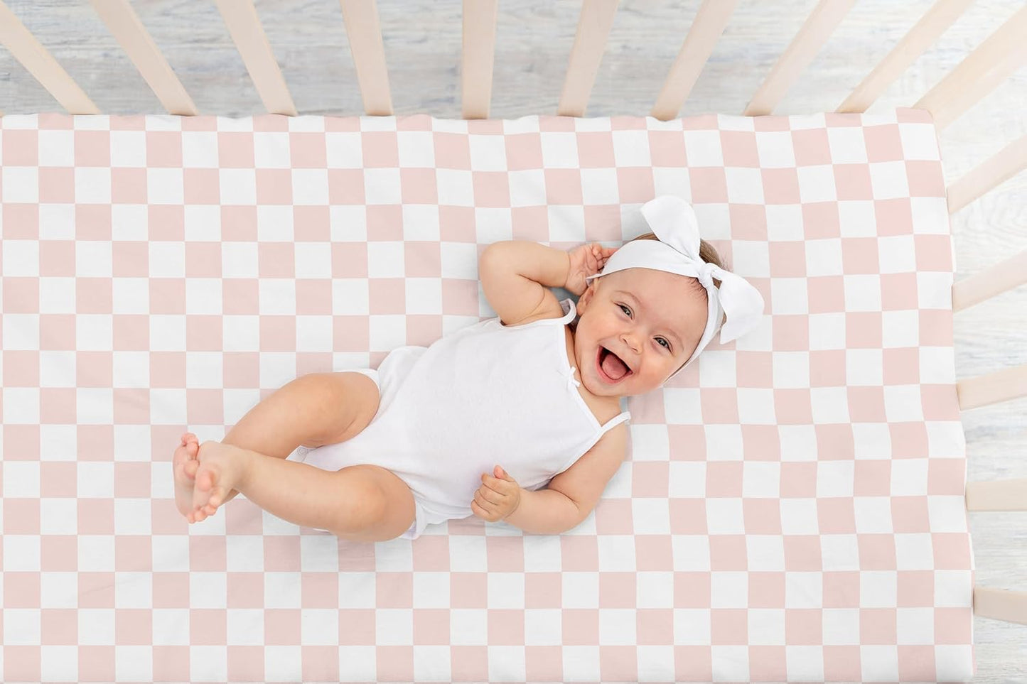 Sweet Jojo Designs 2-Piece Baby Bassinet Sheets Set (Black/White Gingham Checkered Plaid) for Boy/Girl, Infant Newborn Nursery, Oval, Rectangle & Hourglass Mattress (Solid Onyx & Classic Checkerboard)
